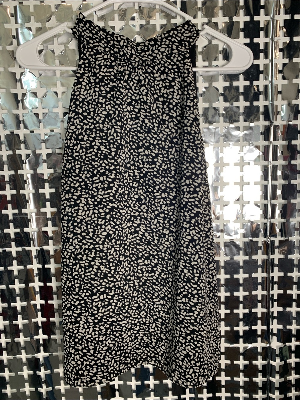 Talbots Black and White Halter Neck Blouse